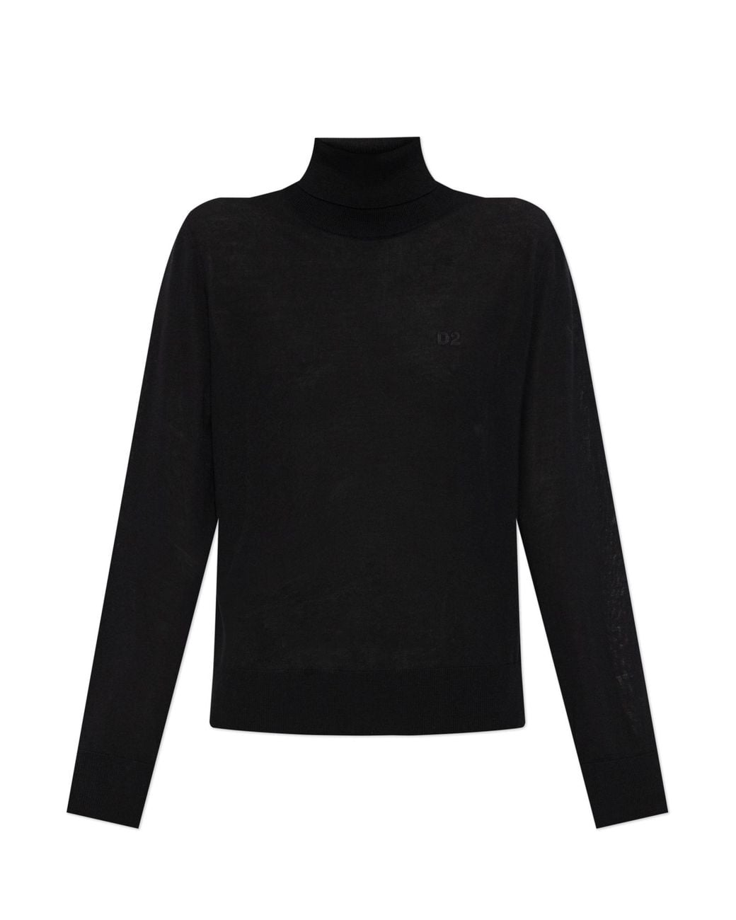 DSquared² Black Wool Turtleneck