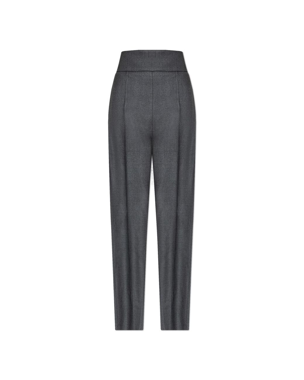 Valentino Garavani Gray Creased Trousers