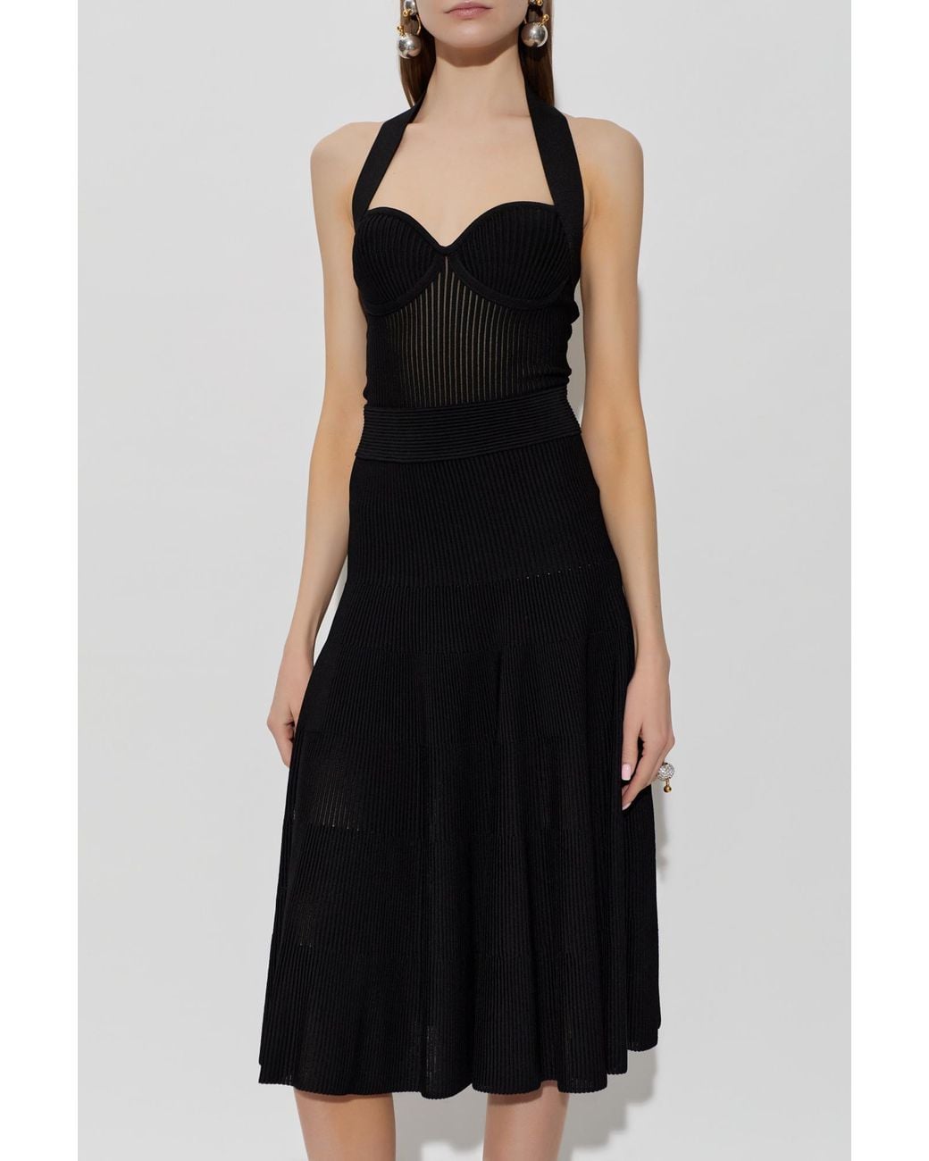 Balmain Black Backless Dress