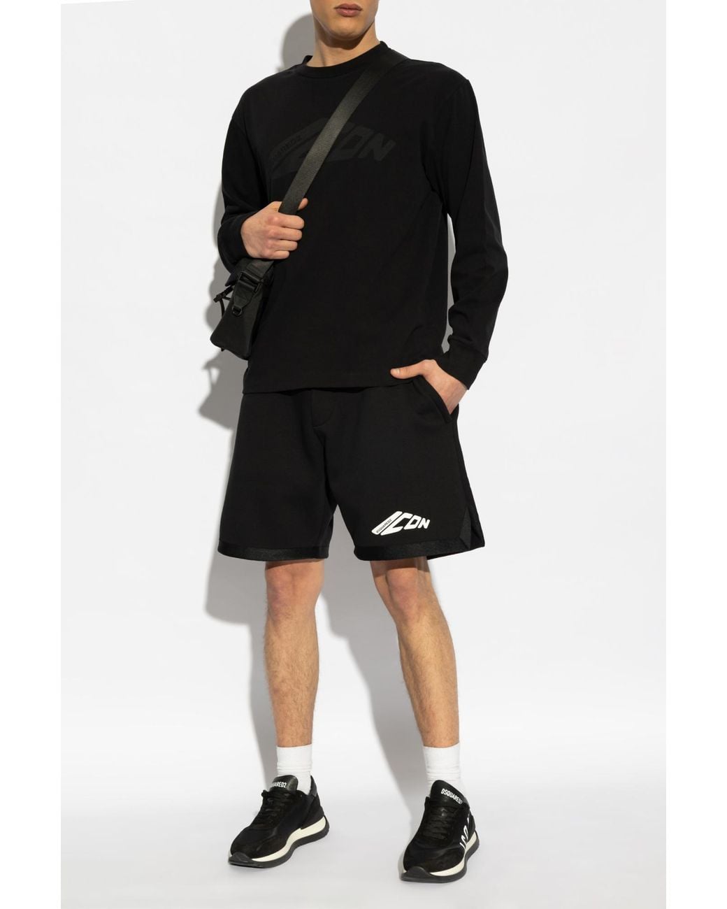 DSquared² Black T-Shirt With Logo for men