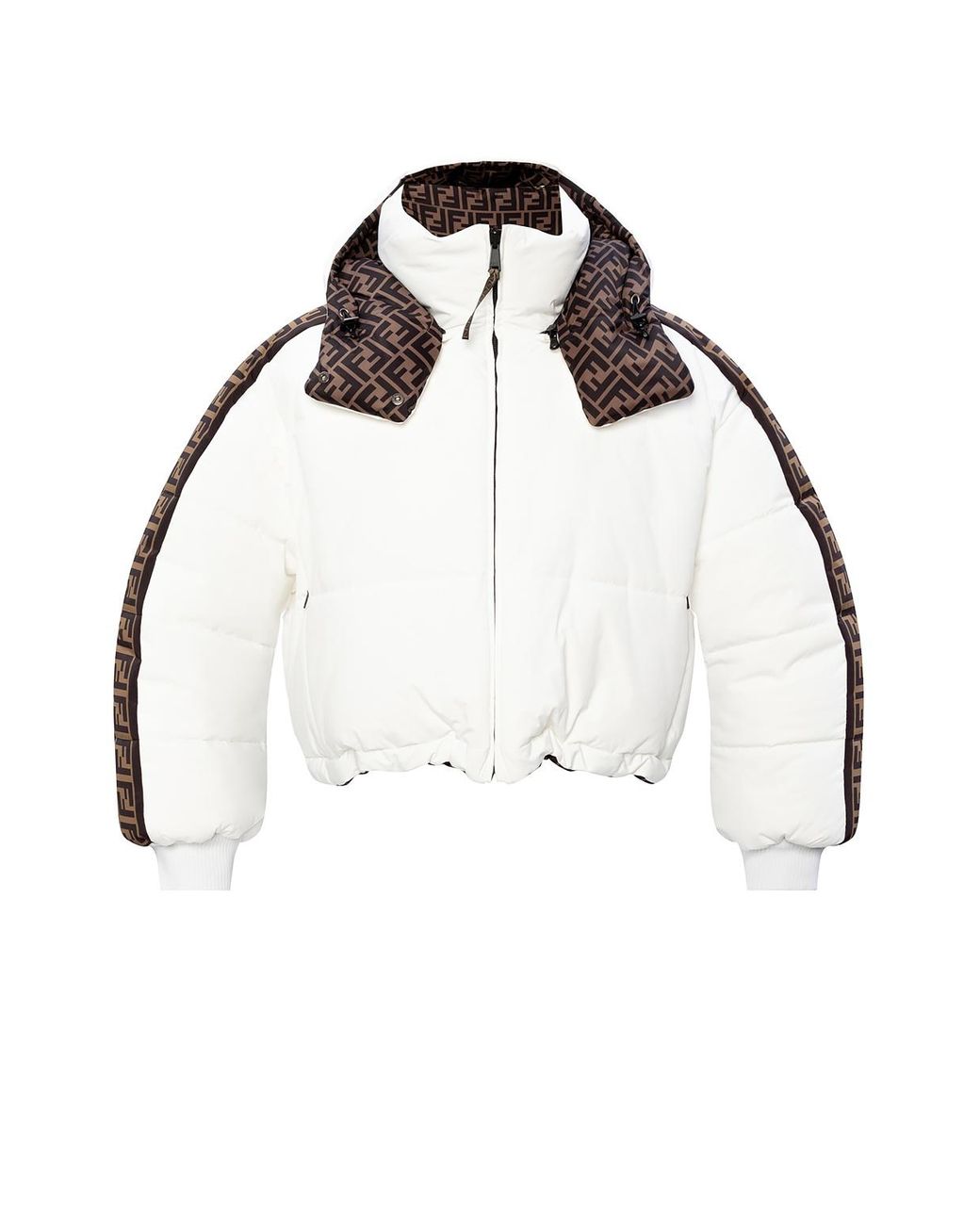 Fendi Reversible Down Jacket in White | Lyst
