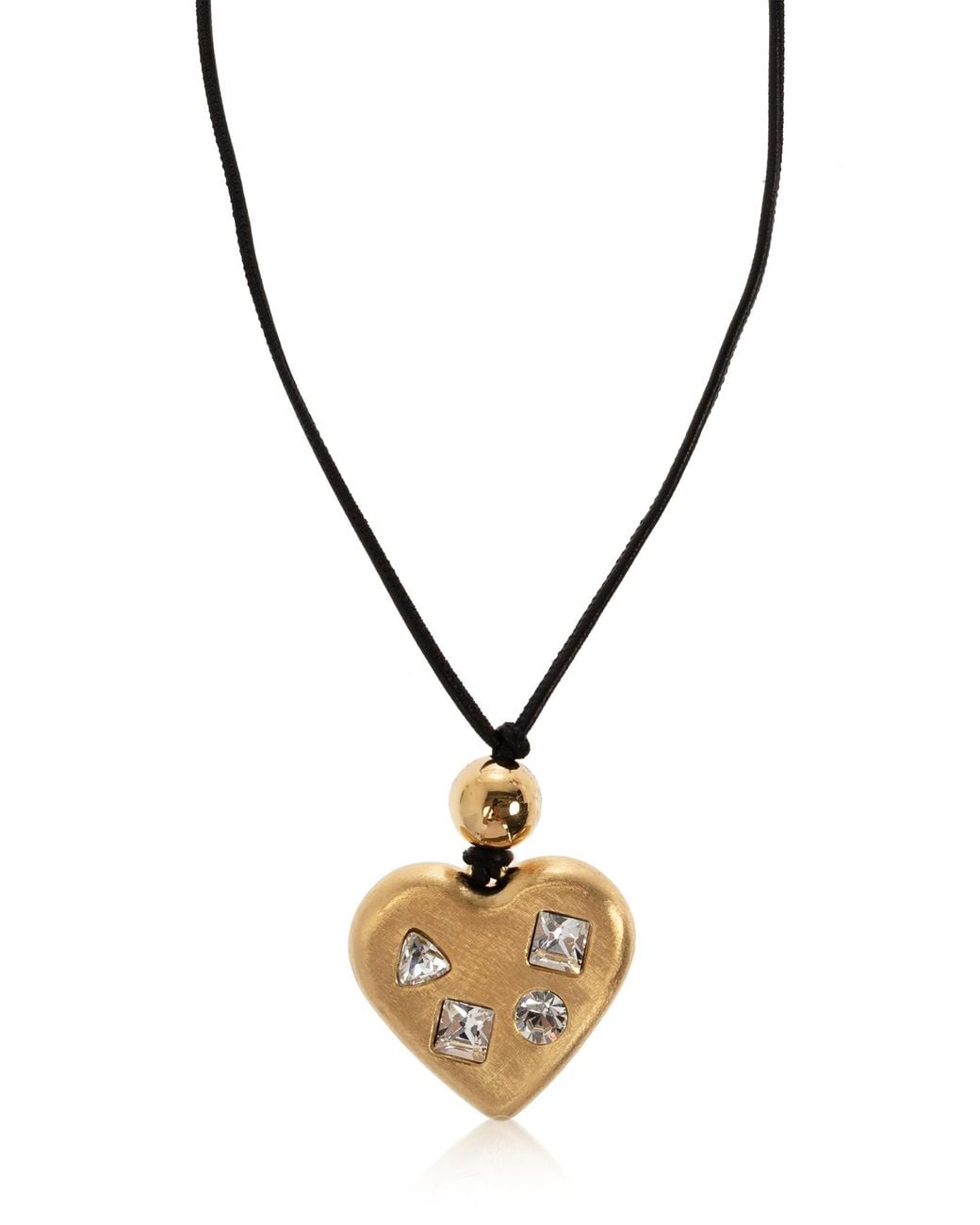 Jacquemus Metallic Heart-Shaped Necklace