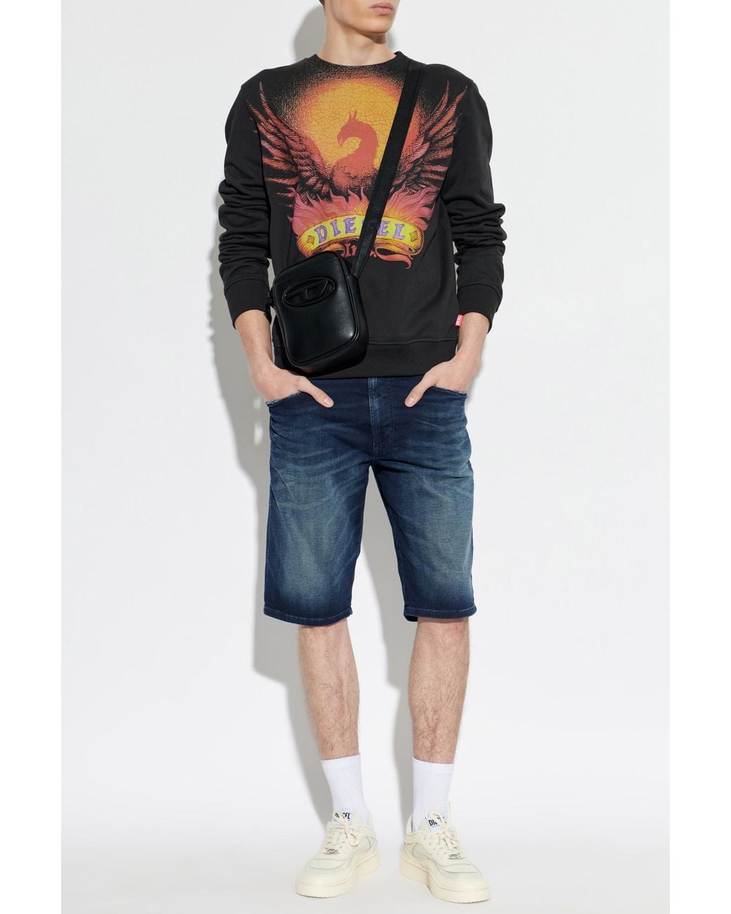 DIESEL Blue Jeans Shorts '2033 D-Krooley-Short-Bw' for men