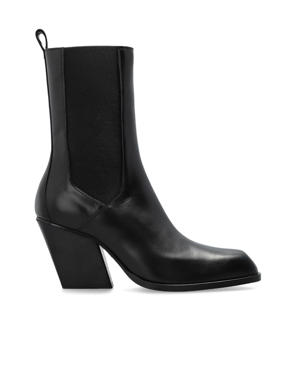 Yuzefi Black 'Delavar Chelsea' Heeled Ankle Boots