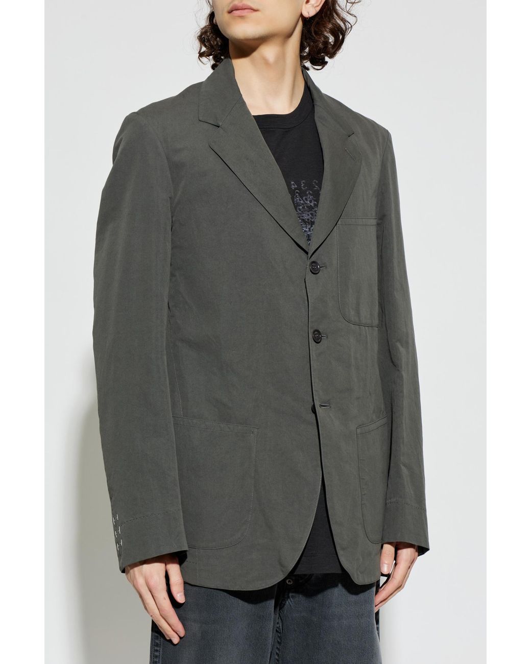 Maison Margiela Gray Single-Vent Blazer for men