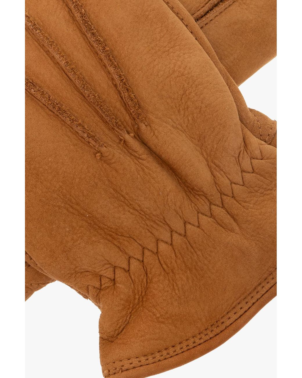 Ugg Brown Leather Gloves for men