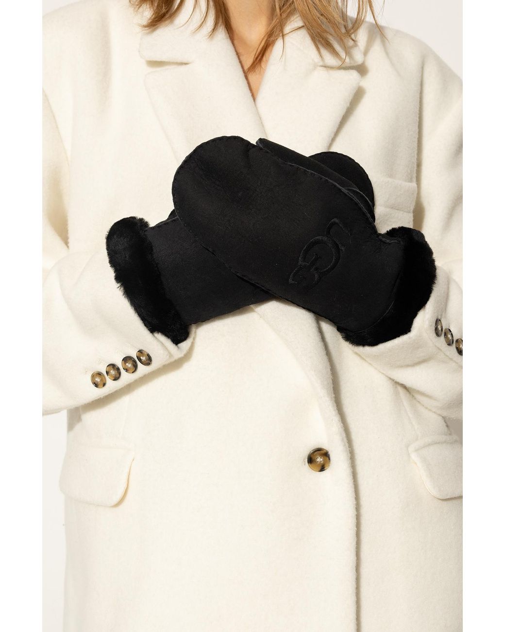 Ugg Black Gloves With Logo