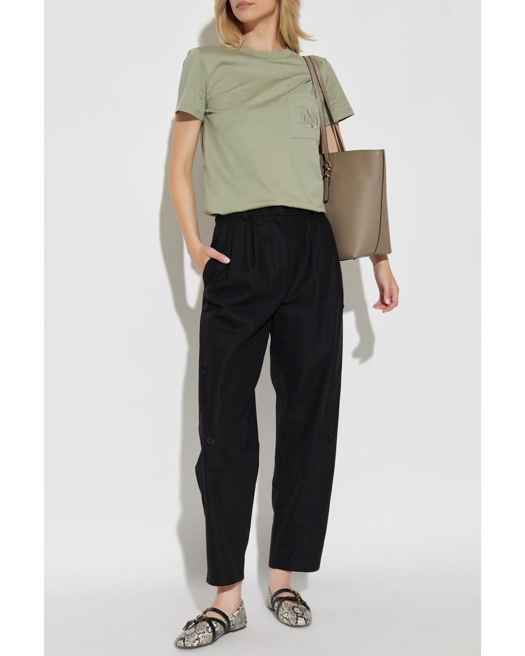 Max Mara Green T-Shirt "Papaia"