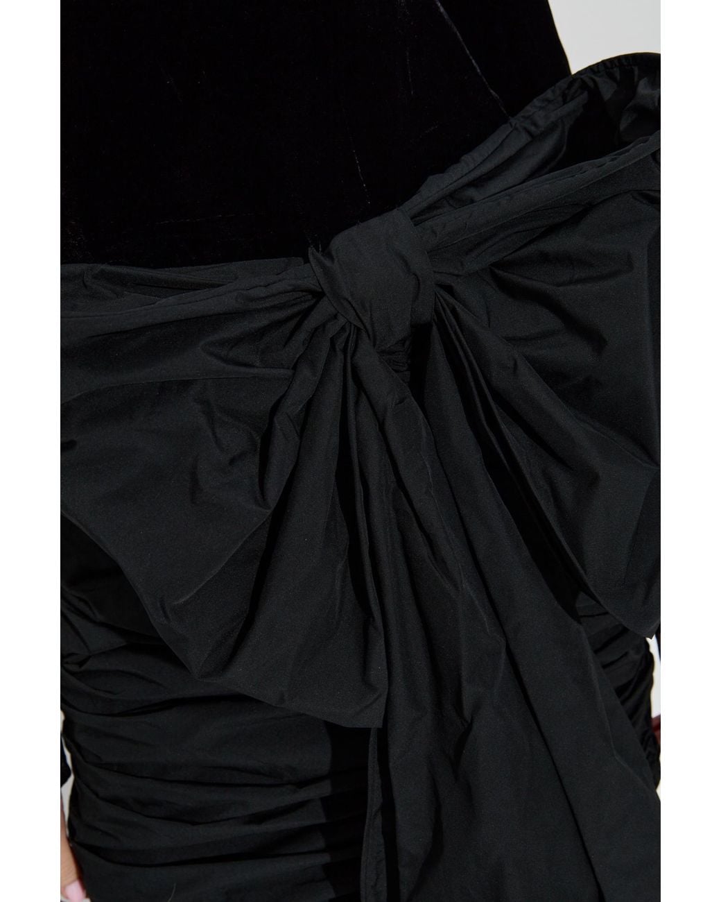 ROTATE BIRGER CHRISTENSEN Black Dress Made Of Combined Fabrics