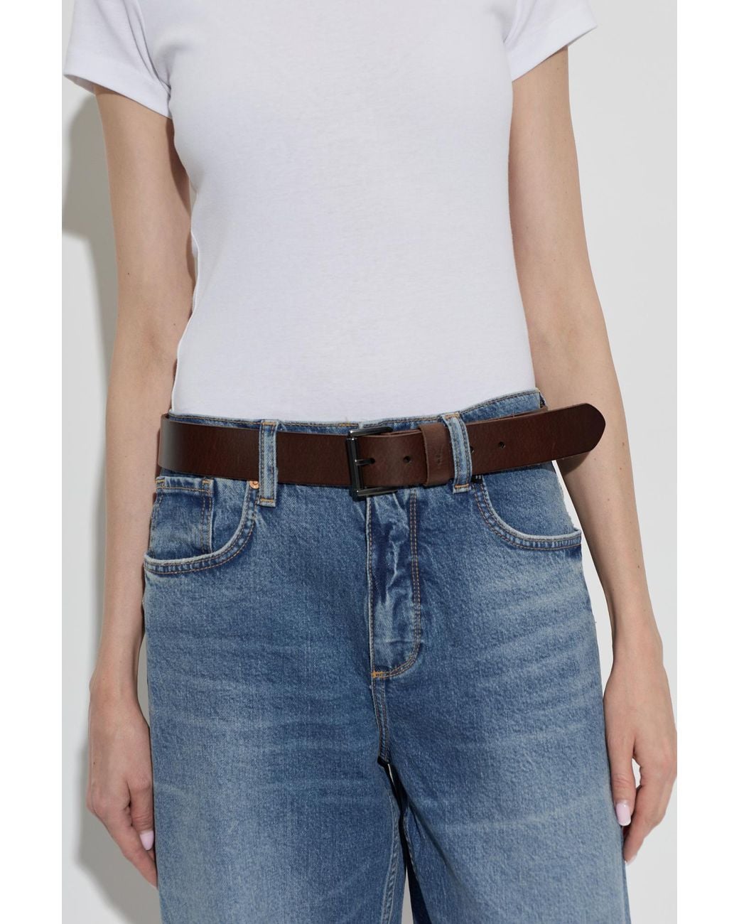 AllSaints Brown Leather Belt