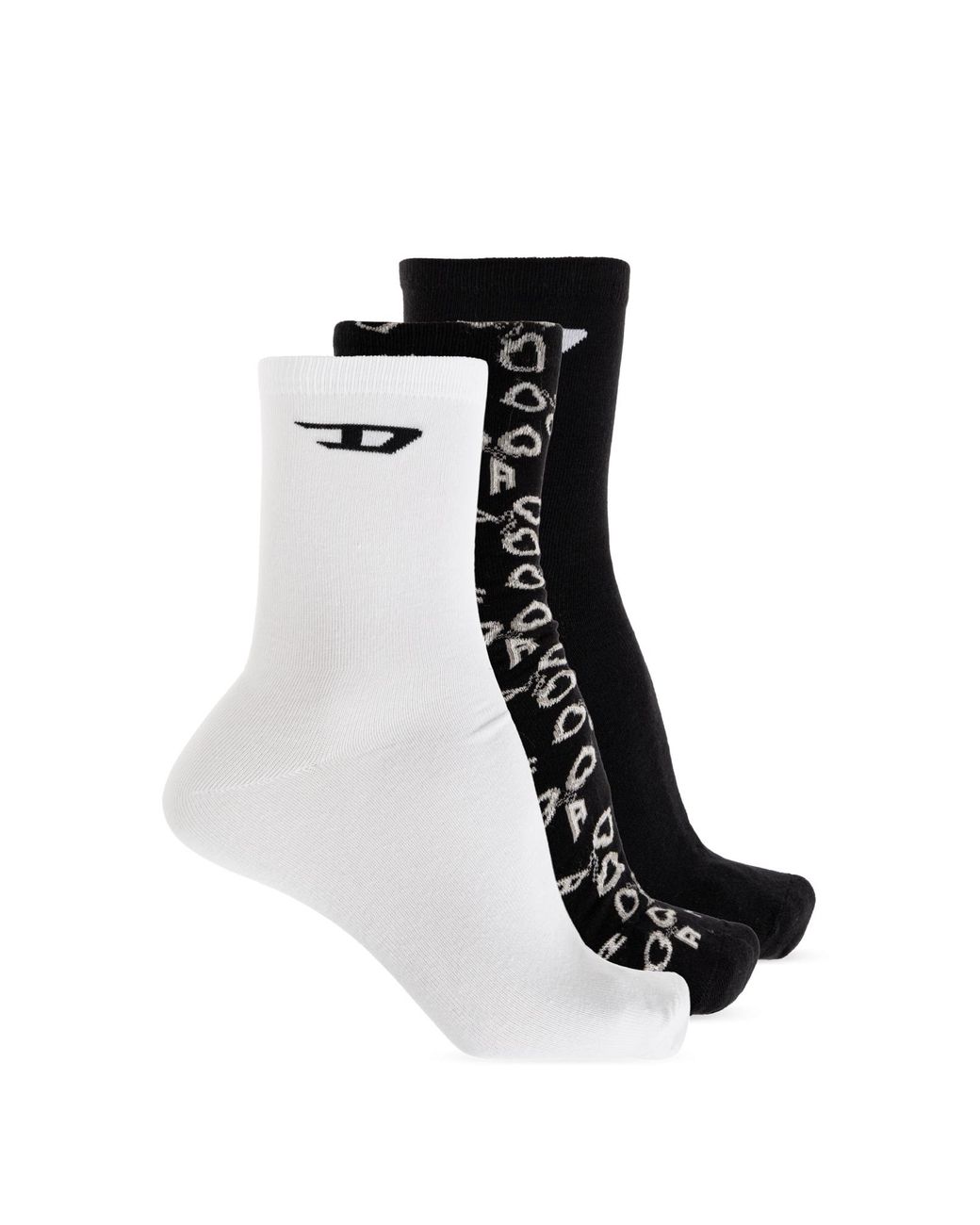 DIESEL Black Three-Pack Of Socks 'Skm-Ray-Threepack' for men