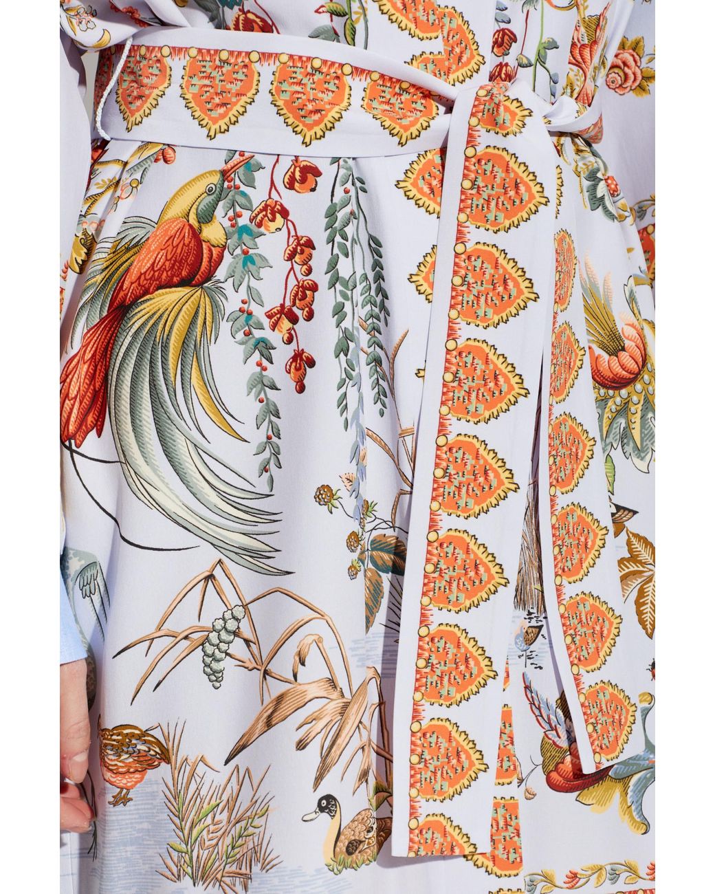 Etro White Silk Coat