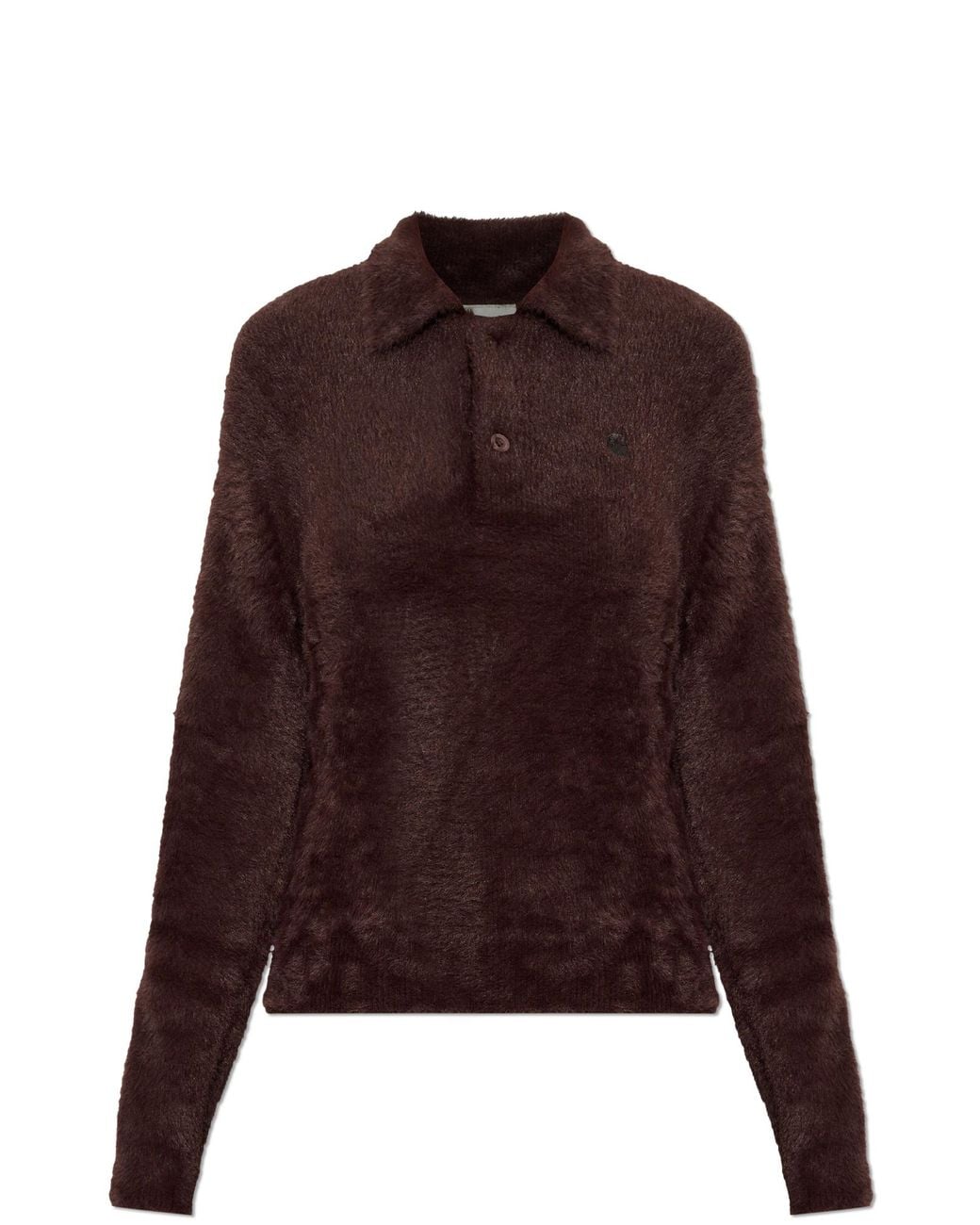 Carhartt Brown 'Maine' Long Sleeve Polo Shirt