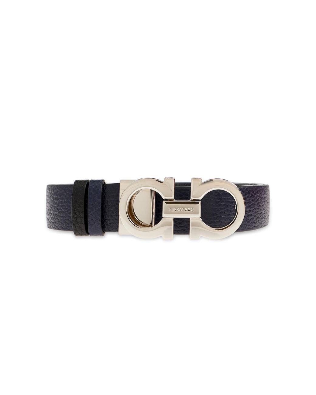 Ferragamo Black Leather Belt