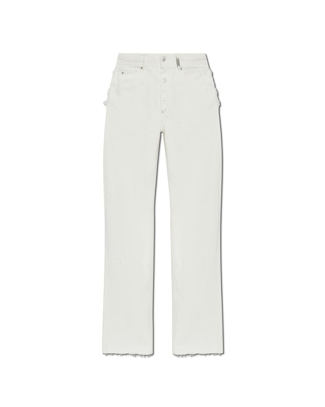 McQueen White Jeans With Vintage Effect for men