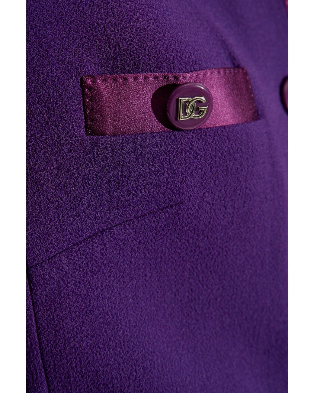 Dolce & Gabbana Purple Wool Blazer