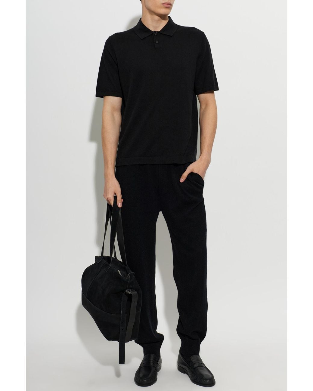 Lisa Yang Black Polo 'Keir' for men