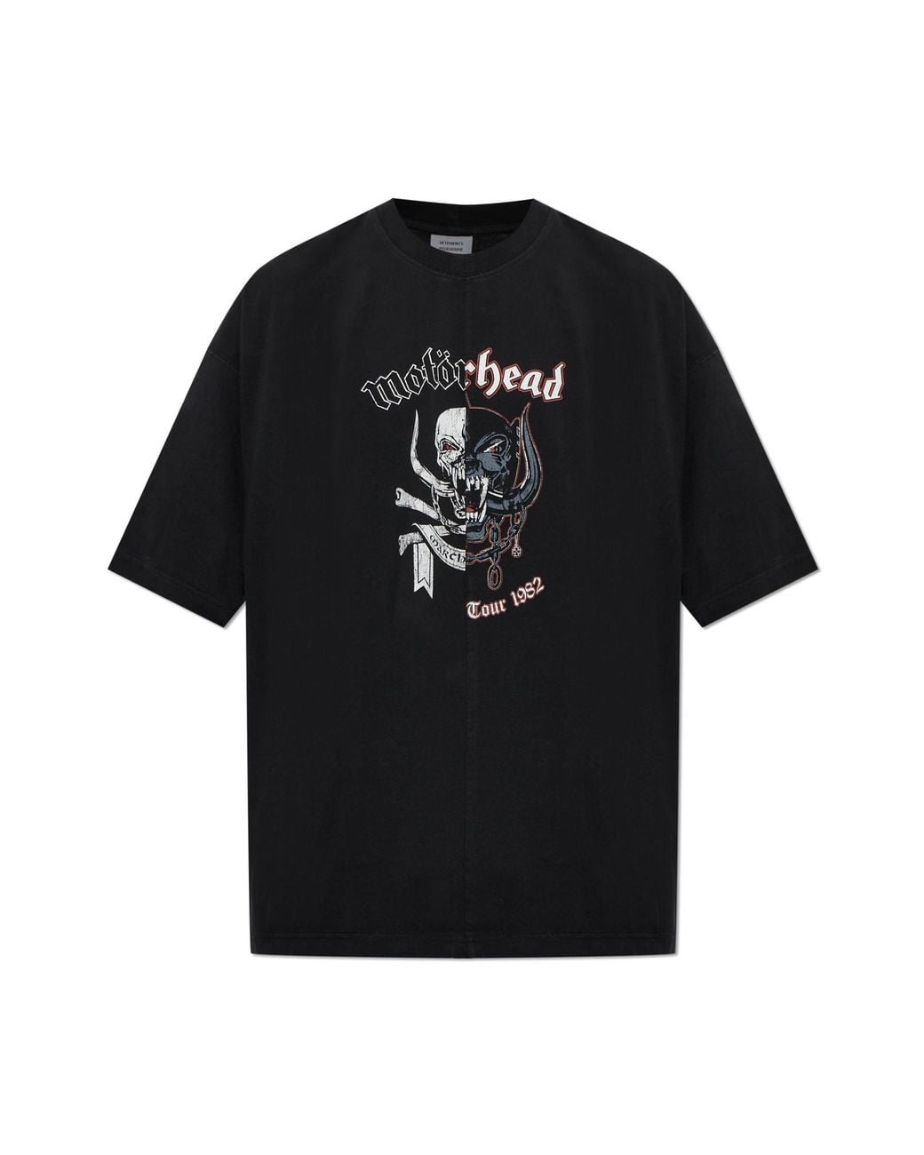 Vetements Black T-Shirt With Print for men