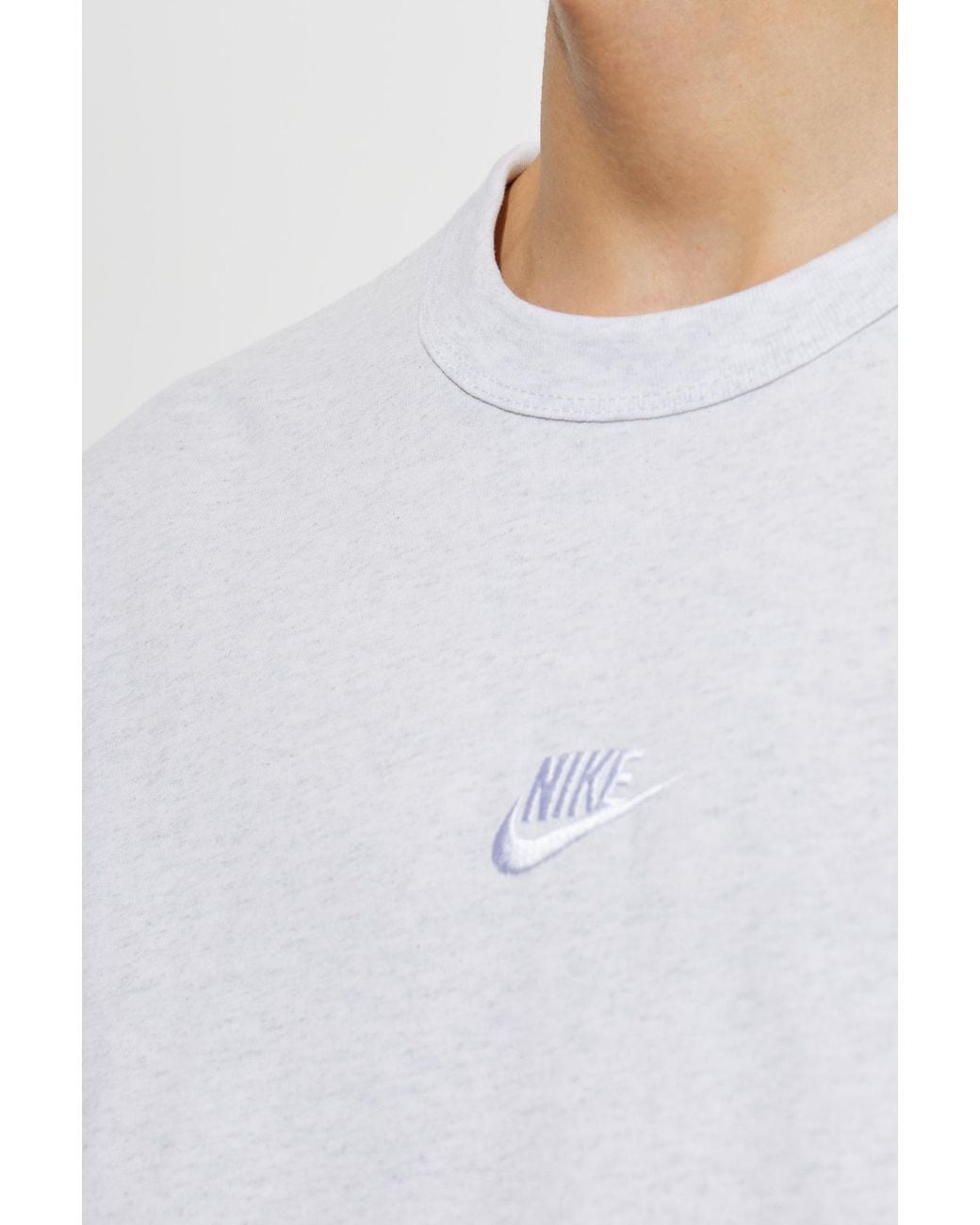 Nike White Embroidered Logo T-Shirt for men