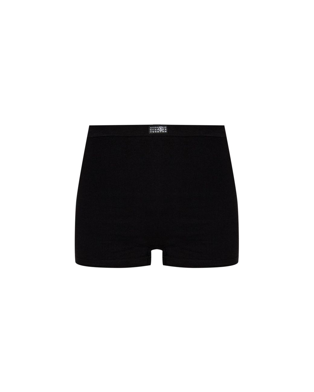 MM6 by Maison Margiela Black Cotton Underwear Shorts