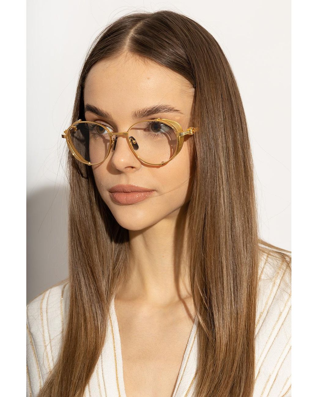 Balmain Metallic Prescription Glasses 'Brigade I'