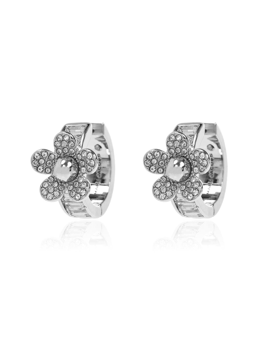 Marc Jacobs Metallic Earrings With Shimmering Crystals