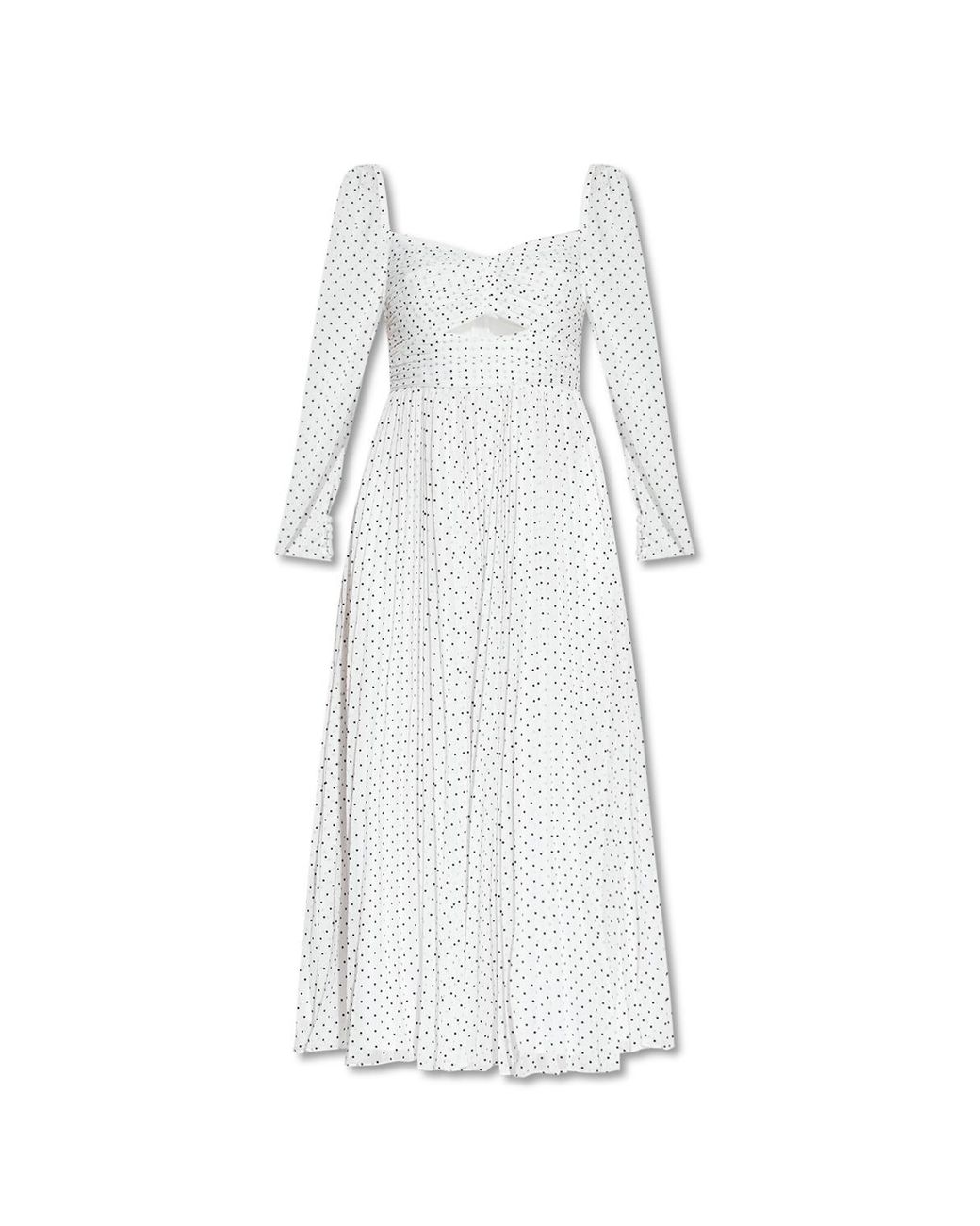 white christmas dresses Polka Dot Chiffon Maxi Dress