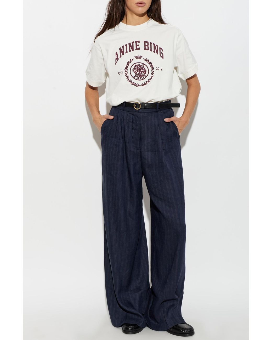Anine Bing Blue "Paola" Trousers