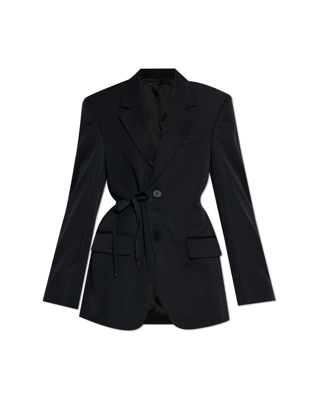 Balenciaga Black Wool Blazer With Single Vent