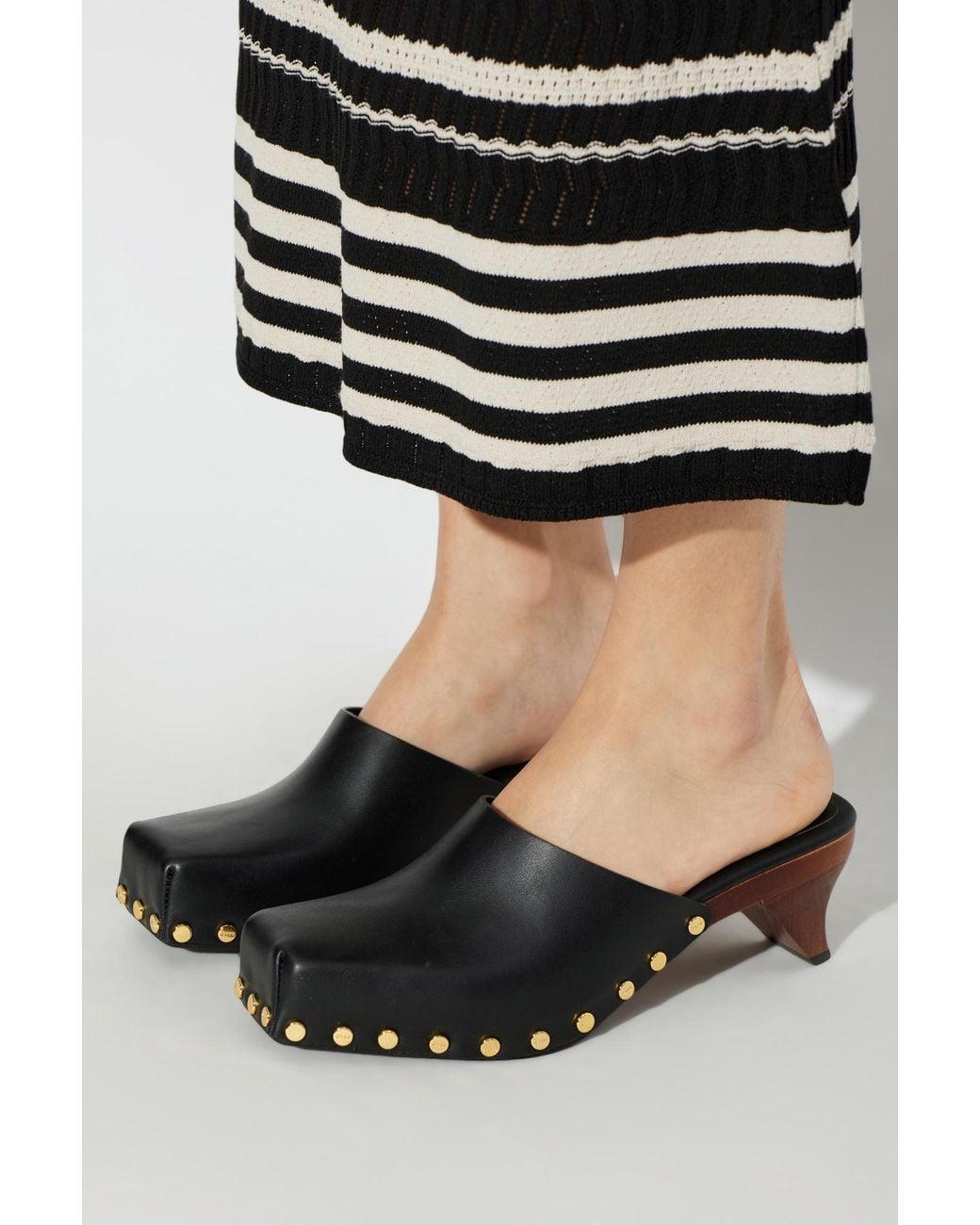 Ganni Black Heeled Mules