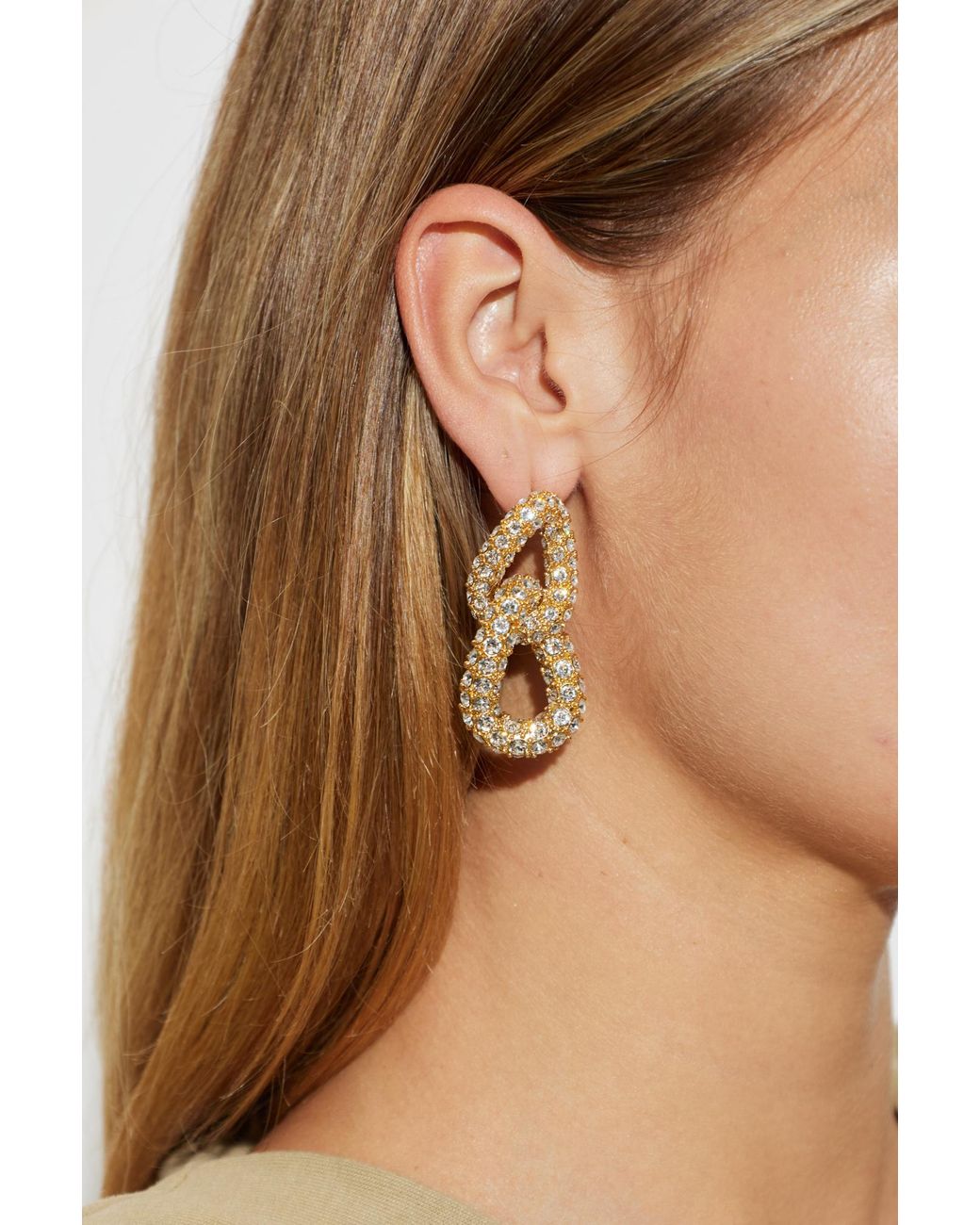 Isabel Marant Metallic Earrings With Crystals