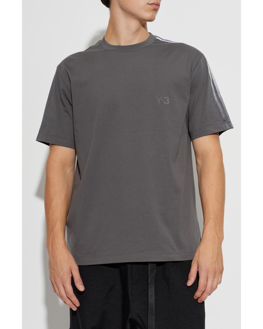 Y-3 Gray Cotton T-Shirt for men