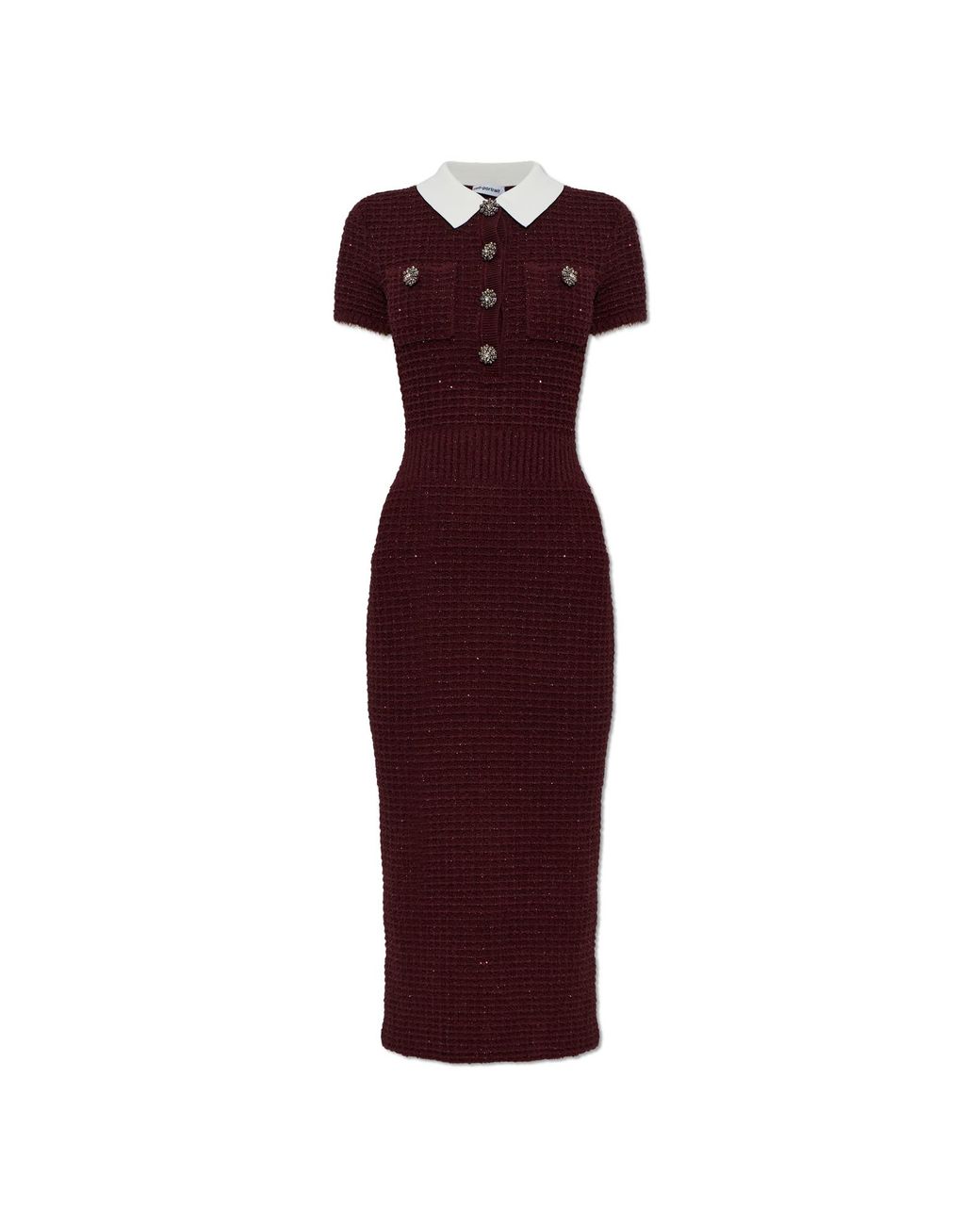 Self-Portrait Purple Collared Dress