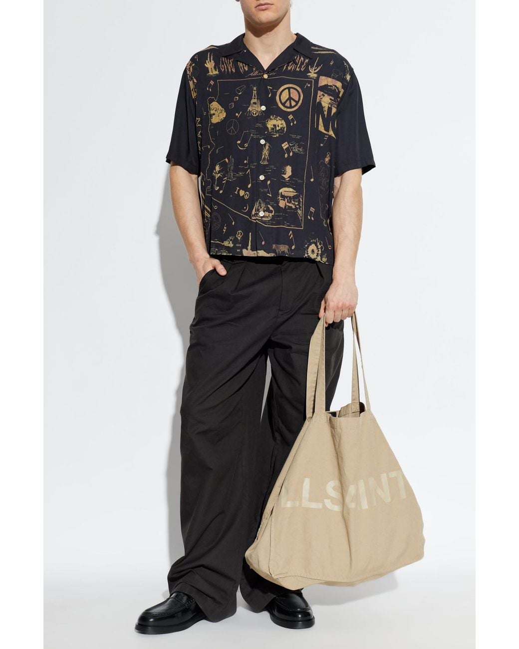 AllSaints Black 'Pacify' Shirt for men