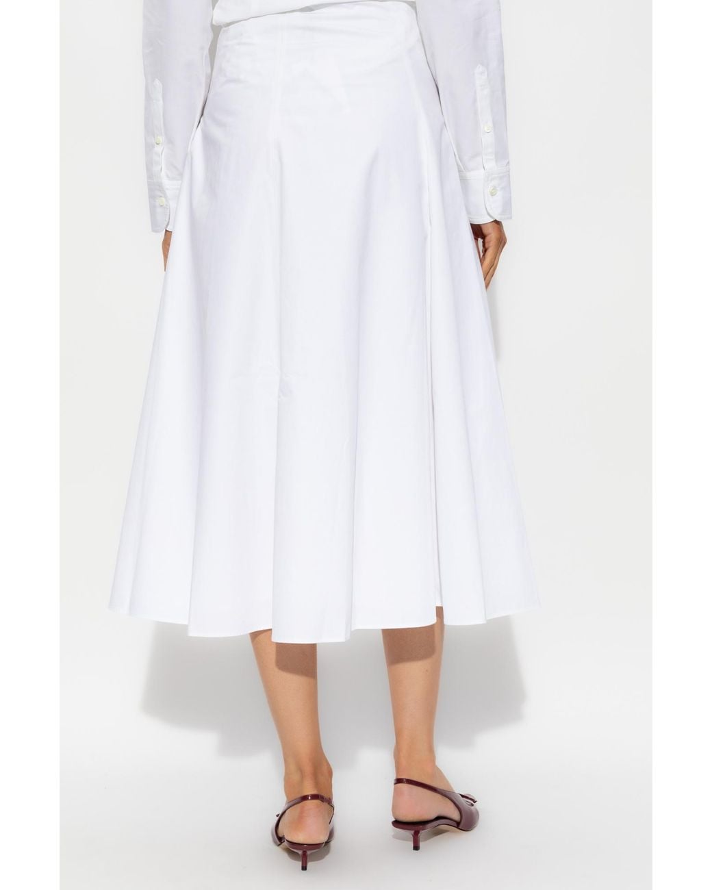 Jacquemus White Flared Skirt