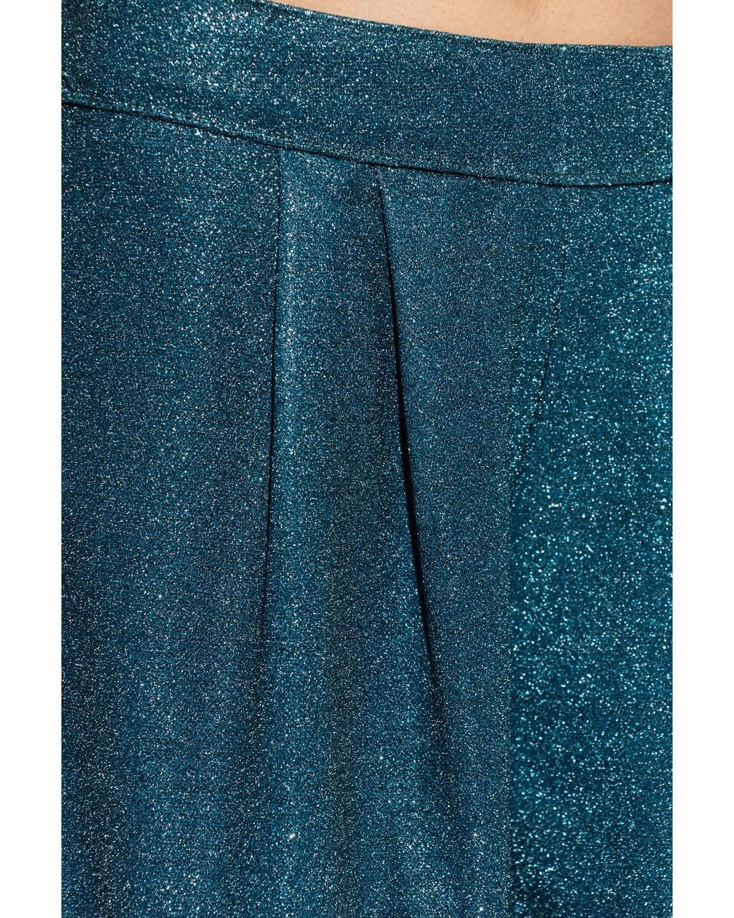 Oseree Blue Pants With Lurex Thread