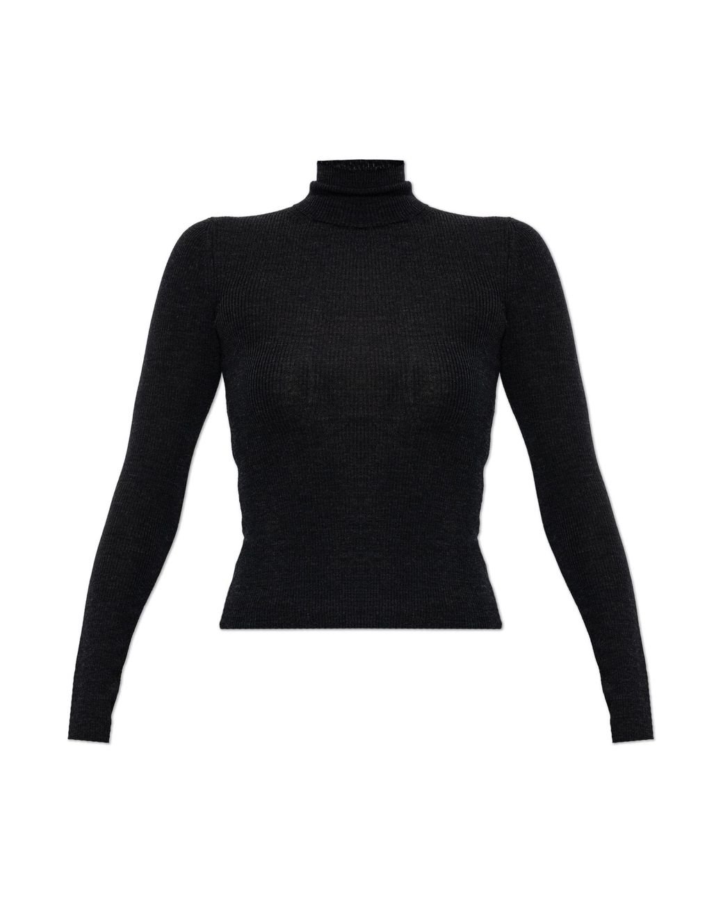 Max Mara Black 'Cavallo' Wool Turtleneck