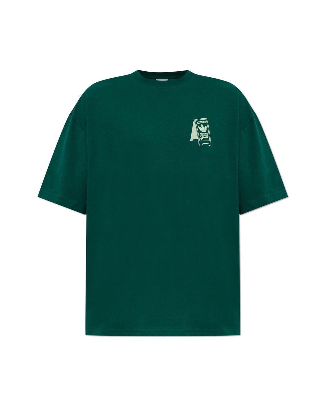 Adidas Originals Green Printed T-Shirt for men