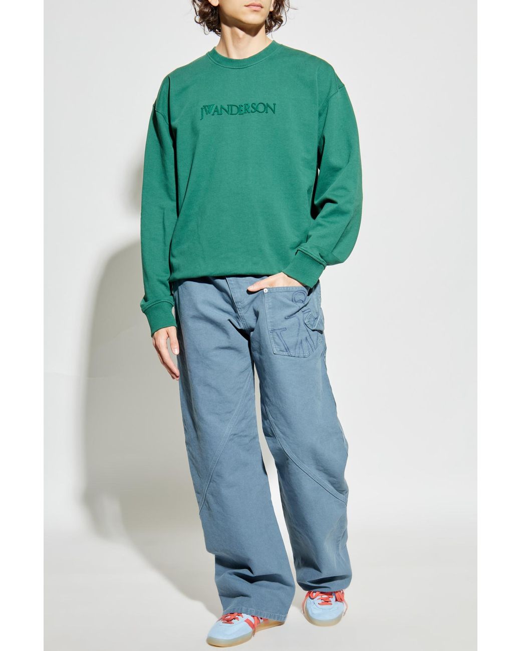 J.W. Anderson Green Sweatshirt With Logo for men