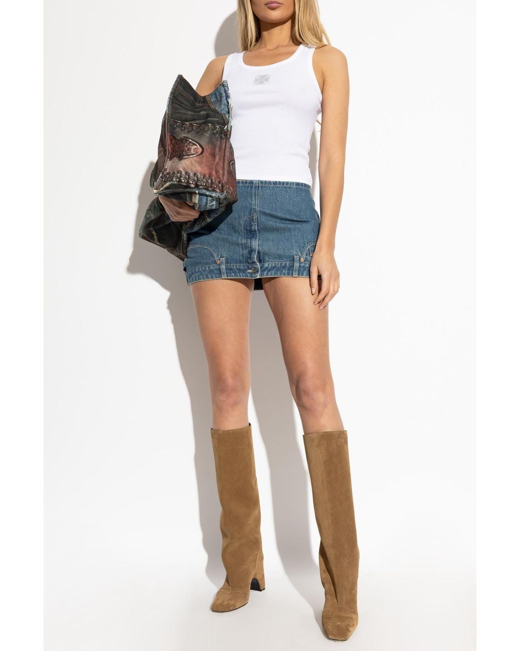 Vetements Blue Strappy Top