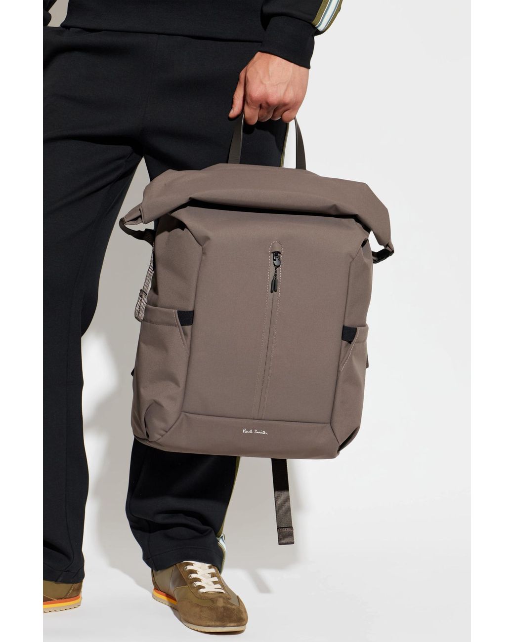 Paul Smith Black Backpack With Logo for men