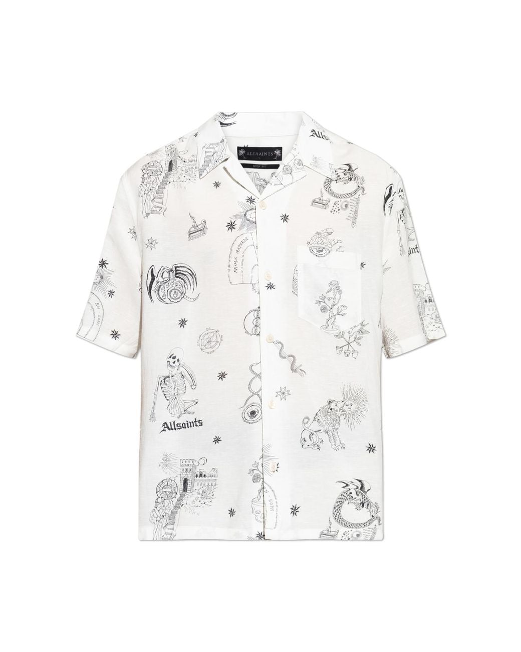 AllSaints White "Terra" Shirt for men
