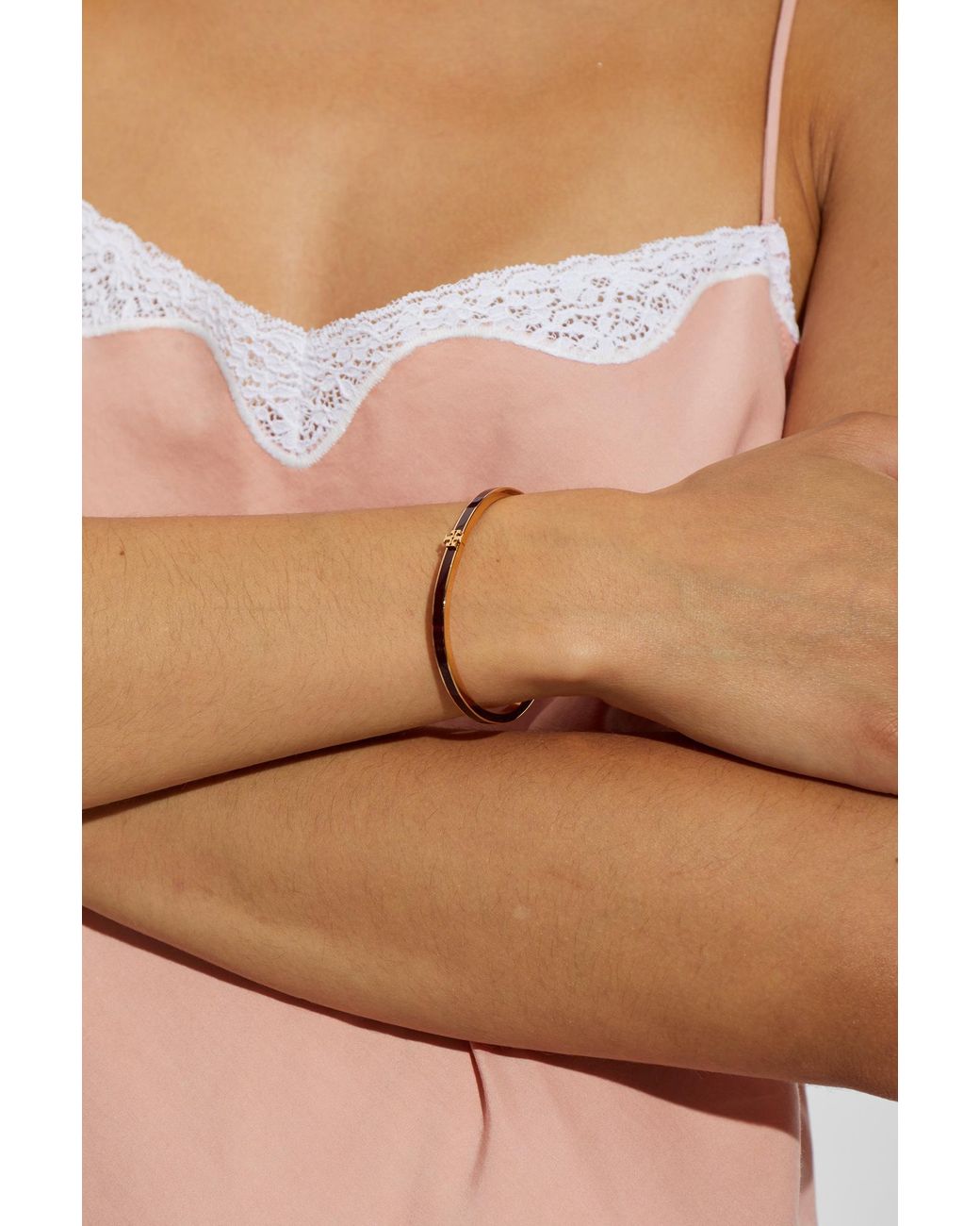 Tory Burch White Bracelet With Logo
