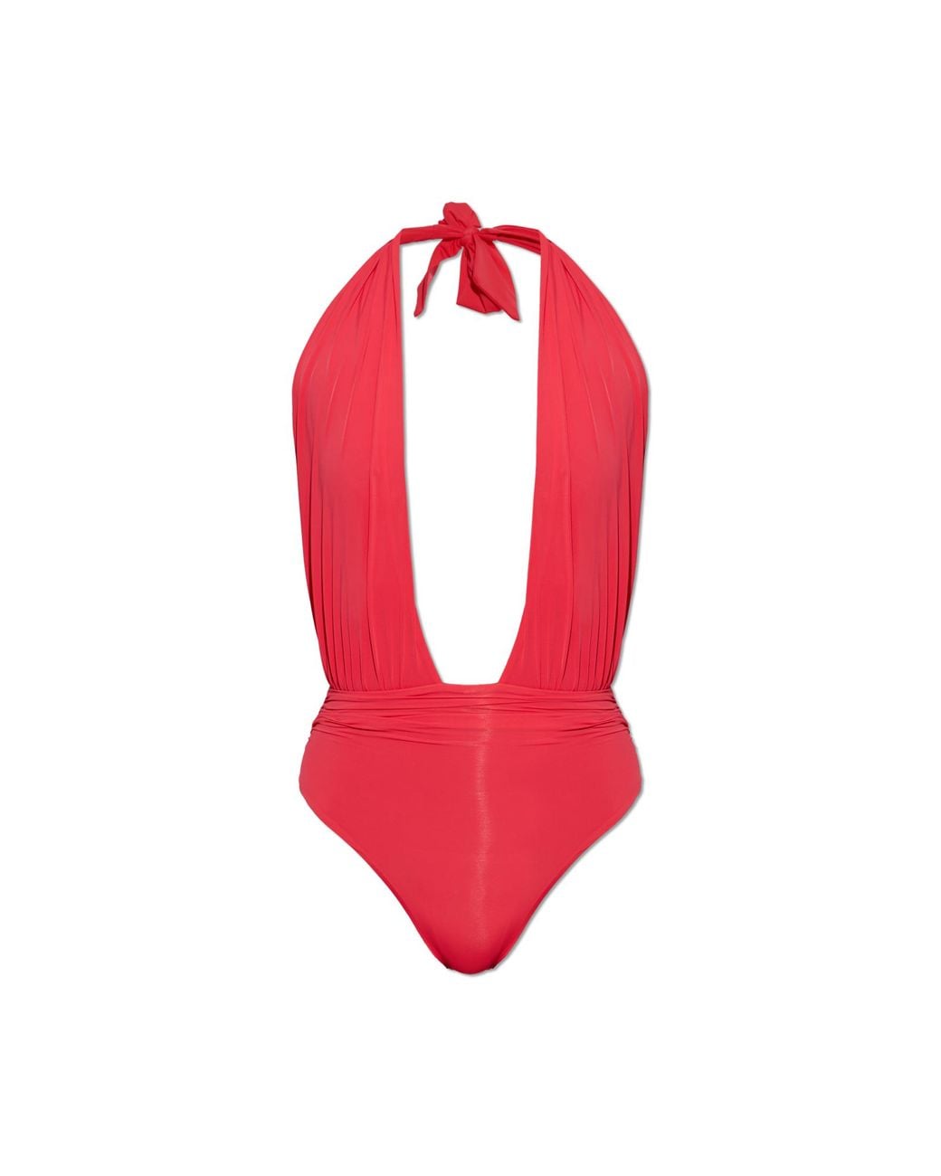 Balmain Red One-Piece Swimsuit