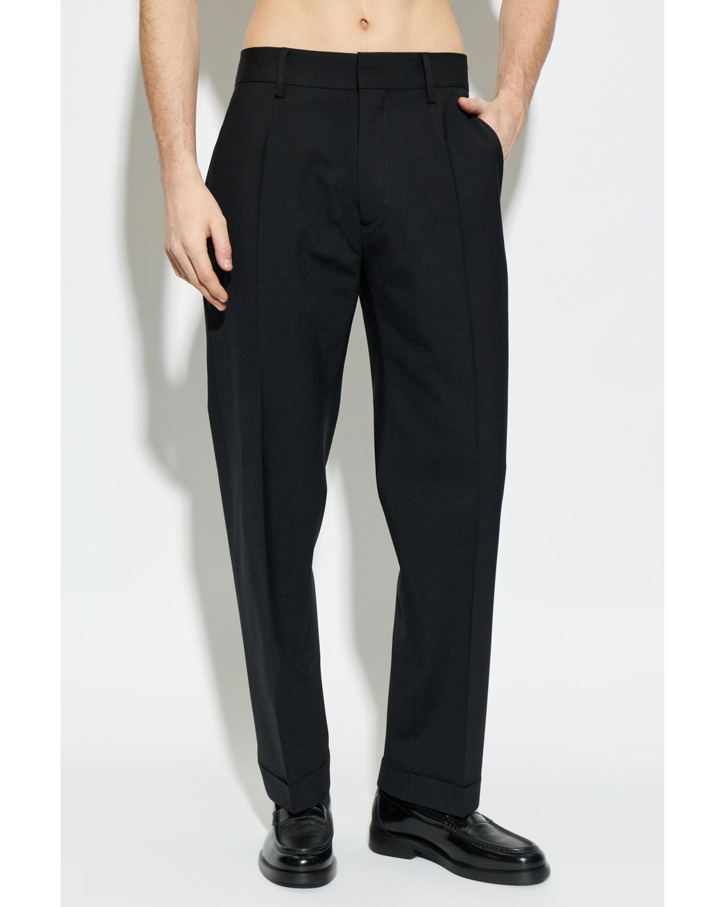 DSquared² Black Wool Trousers for men