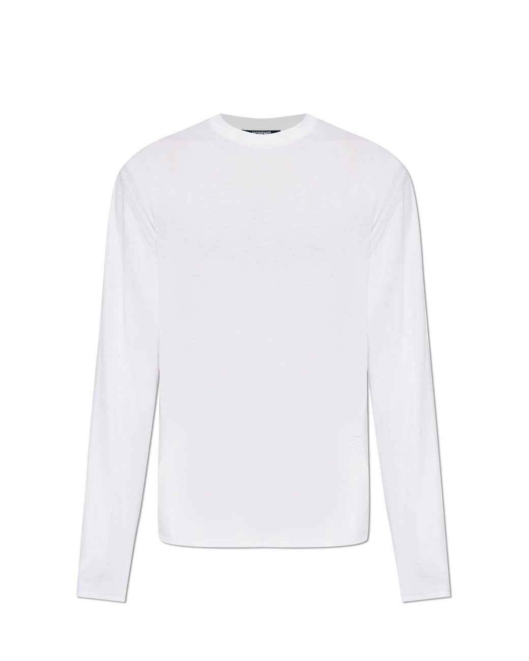 Jacquemus White Sweater With Embroidered Logo for men