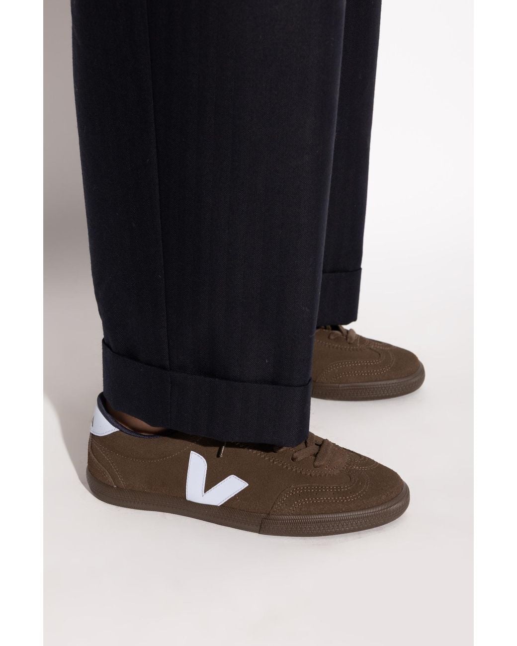 Veja Brown "Volley Suede" Sports Shoes for men