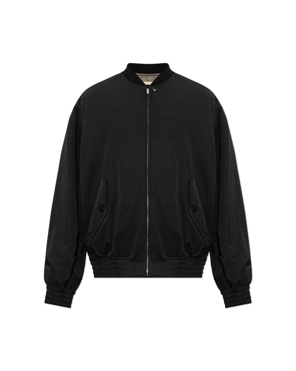 Valentino Garavani Black Bomber Jacket for men