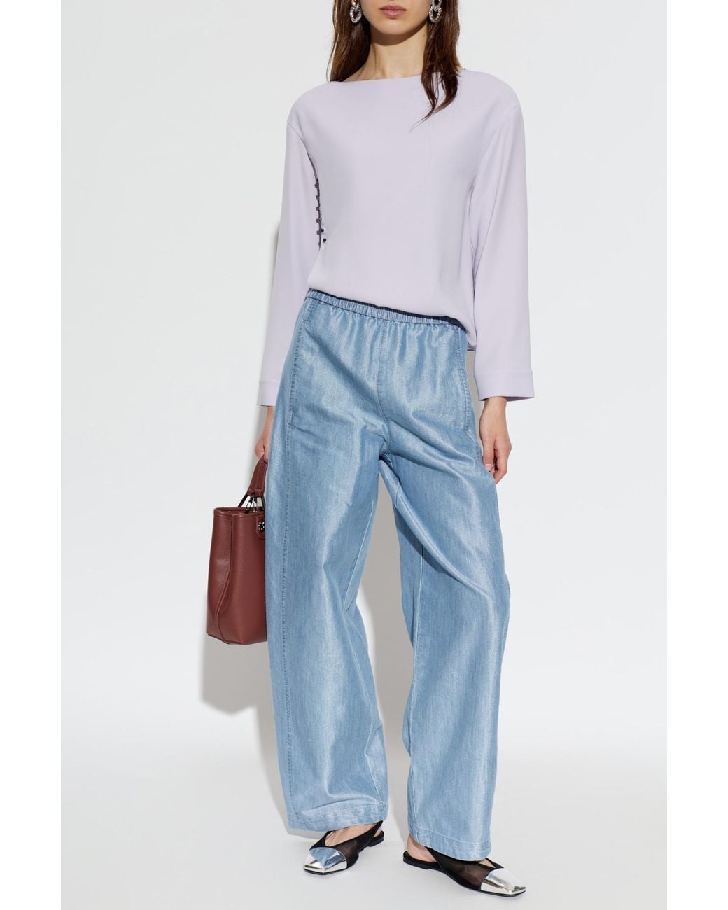 Emporio Armani Blue High-Waisted Jeans