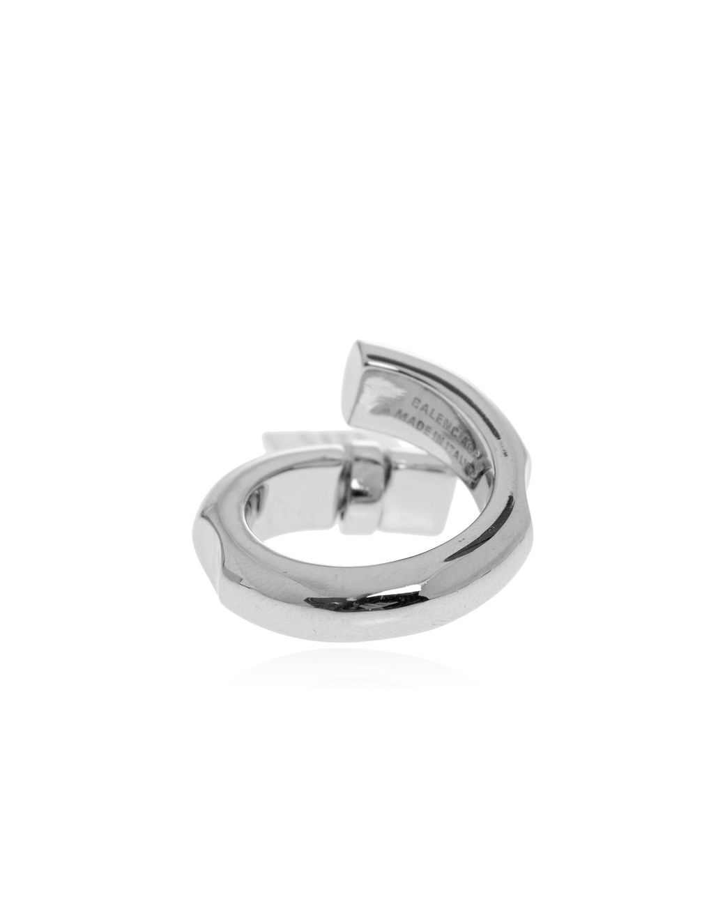 Balenciaga Gray Ring With Engraved Logo